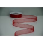 Organze Kurdele 2 CM(20MM) 25 Yrds( 23 M ) Tül Organze - Kırmızı