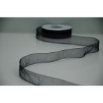 Organze Kurdele 2 CM(20MM) 25 Yrds( 23 M ) Tül Organze - Siyah