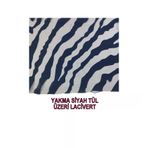 Organze Yakma Tül Siyah Üzeri Lacivert Renkte En: 140 Cm-2741 Renkli