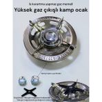Orgaz 2kg Küçük Piknik Tüp Başlığı Geniş Musluklu Geniş Tüplere Uyumlu Krom Kamp Ocak Yüksek Gaz Çıkışlı