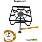 Orgaz Piknik Tüpü Yer Ocak Dar Tüpler Uyumlu Hortum Başlık Set Canavar Ocak 30X30 - Siyah