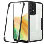 Orgsty le Kılıf Samsung Galaxy A52 / A52 5G / A52s 5G için Silikon Kılıf, Kamera Korumalı Entegre Ekran Koruyucu Kılıf, Ultra İnce 360 Derece Darbeye Dayanıklı Tampon Şeffaf Kılıf, Siyah