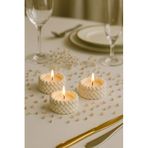 Örgü Desenli 3’lü El Yapımı Mumluk Seti – Tealight Uyumlu Modern & Doğal Dekoratif Aksesuar + Tealight Mum Hediyeli