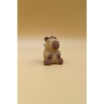 Örgü Desenli Capybara Anahtarlık (Plastik)