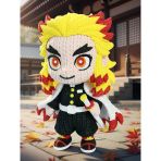 Örgü Desenli Rengoku Figürü - 3D Baskı Amigurumi Görünümlü Demon Slayer Anime Biblo