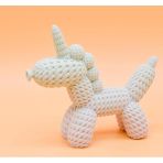 Örgü Dokulu Balon Unicorn Figürü - 3D Yazıcı Tasarım Tekboynuz Biblo - Modern Dekoratif Obje - Çocuk Odası Sanatsal Aksesuar