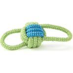 Örgü Ipli Burgu Köpek Oyuncağı - Yeşil - 20 cm - 5 - Çok Renkli