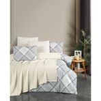 Örgü Pikeli Krem Renkli Çift Kişilik Nevresim Takımı - 200 x 220 cm
