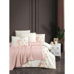 Örgü Pikeli Pudra Renkli Çift Kişilik Nevresim Takımı - 200 x 220 cm