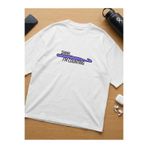 Örgü Şişi Desenli Baskılı Oversize Unisex Pamuklu Beyaz T-shirt zxc48sb