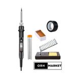 ORH Market 80w Lcd Lehimleme Seti – Dijital Havya, Metal Stand, Lehim Pastası Ve Elektrik Bandı