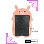 ORH MARKET Pembe Tavşan 8.5 Inç Renkli Ekran LCD Çizim Yazı Tableti Digital Kalemli Grafik Yazma Eğitim Tahtası
