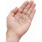 Orhan Çanta 100 Adet - 11X14 mm Üçgen Halka, V Halka, Anahtarlık Halkası, Üçgen Anahtarlık Halkası, Nikel - Aksesuar
