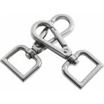 Orhan Çanta 2.5 cm Kare Kanca Nikel (Gümüş) - Metal Çanta ve Cüzdan Askı Klipsi - 20 Adet - Aksesuar