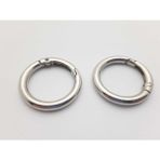 Orhan Çanta Gümüş Renginde Açılır Yaylı Metal Çanta Zincir Halkası (Çap 3,3 Cm) (1 Pakette 2 Adet) - Altın - Gümüş - Siyah - 20
