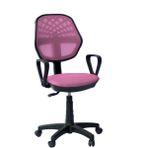 Orianna Design Fileli Döner Koltuk Çalışma Koltuğu Dönerli Sandalye - Pembe