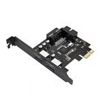 Orico 2 Port USB3.0 PCI-E Express 1x2 19 Pin Slot Çoklayıcı Kart, PVU3-2O2I-V1
