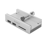 Orico Kenar Kelepçeli USB 3.0 4 Portlu SD Kart Okuyuculu Uzay Gri Çoklayıcı Hub