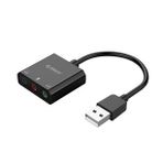 Orico USB 2.0 TRS TRRS 3.5 mm Siyah Jack Girişli Harici Ses Kartı
