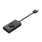 Orico USB 2.0 TRS TRRS 3.5 mm Siyah Ses Ayar Tekerlekli Jack Girişli Harici Ses Kartı