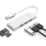 Orico USB 3.0 To 3.0 TF 3 Portlu USB 3.0 Çoklayıcı Beyaz SD Kart Okuyucu Adaptör