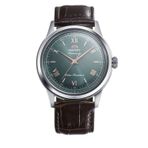 Orient Bambino Ra-Bb0001e30b Kurmalı Otomatik Deri Kahverengi Yeşil Kadran 39 Mm Erkek Kol Saati