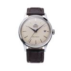 Orient Kurmalı Otomatik Deri Kahverengi Kristal Cam 38 mm Erkek Kol Saati