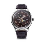 Orient Kurmalı Otomatik Deri Kahverengi Sun&Moon 42 Mm Erkek Kol Saati