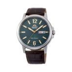 Orient Ra-aa0c06e39b Kurmalı Otomatik Deri Kahverengi Yeşil Kadran 42 Mm Erkek Kol Saati Gri