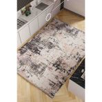 Oriente Home Eskitme Desenli Gri Şönil Makine Halısı Kaymaz Taban Yıkanabilir Mutfak Halısı 7372