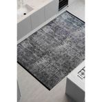 Oriente Home İskandinav Antrasit Şönil Makine Halısı Kaymaz Taban Yıkanabilir Mutfak Halısı 7807
