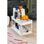 origa BEYAZ 2 KATLI SÜRGÜLÜ ÇEKMECE BANYO RAFI
