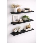 origa Siyah 3 Raflı Gizli Monte Duvar Rafı 3 adet 50x15 cm