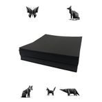 Origami Kağıdı, 100 Adet Siyah Renk Origami Set 100lü Paket