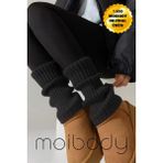 Original Premium Tozluk %100 Akrilik Triko Örgü Leg Warmer Ayak Isıtıcı Antasit - Standart - Antrasit