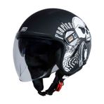 Origine Alpha Fearless Açık Motosiklet Kaskı Mat Siyah