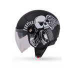 Origine Alpha Fearless Mat Siyah-Beyaz Güneş Vizörlü Kask