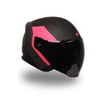 Origine Palio 2.0 Eko Mat Siyah-Pembe Güneş Vizörlü Açık Kask