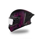 Origine Pista Mugello Mat Siyah-Mor Kask Şeffaf Vizörlü