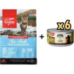 Orijen Six Fish Yetişkin Kedi Maması 1.8 kg + 6 Adet Acana Premium Kuzulu Ezme Kedi Konservesi 85 gr