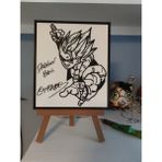 Orijinal Akira Toriyama Imzalı Art Dragon Ball P980412 Sadece Plastik Aparattır.