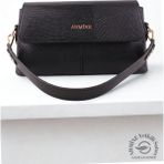 Orijinal Armine Günlük Kullanıma Uygun Premium Kalite Kadın Omuz Çantası Siyah Kroko 347 - Black - Asphalt - Methyl Blue