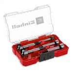 Orijinal Einhell M-CASE 5 parça Menteşe Uç Seti (C65 çeliğinden yapılmış, E 6.3 şaft, çapraz kesme kenarı, merkezleme ucu, konik başlık şekli, 4 tarafı kapalı kılavuz kenar) - 49706003