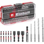 Orijinal Einhell S-CASE 18 parça Vidalama Ucu Seti (25 mm bitler, 50 mm bitler, 60 mm bit tutucu, lokma adaptörü, metal delme ucu ve saklama kutusu dahil) - 49108709