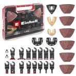Orijinal Einhell XXL-CASE 70 Parça Multi-Tool Seti (BiM/CrV Dalma, HCS/HM/BiM Yarım Daire Testere Bıçakları, Karbür Delta Raspası, Delta Taban Plakası, Zımpara Kâğıdı, Dremel Adaptörü)