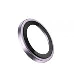 Orijinal Metal Çerçeveli iPhone 17 Uyumlu Kamera Lens Koruyucu, Yansıma Önleyici, Mor