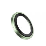 Orijinal Metal Çerçeveli iPhone 17 Uyumlu Kamera Lens Koruyucu, Yansıma Önleyici, Yeşil