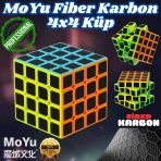 Orijinal Moyu Fiber Karbon 4X4 Küp - Moyu Speed Cube - Moyu Fiber Karbon 4X4 Zeka Küpü - Zeka Küpü - Rubik Küp