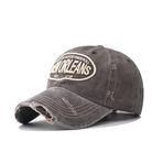 Orijinal New Orleans Pamuk Beyzbol Şapkası Kadın Erkek Vintage Spor Açık Rahat Günlük Güneş Şapkası, Kahve, One Size-M