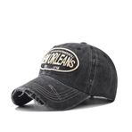 Orijinal New Orleans Pamuk Beyzbol Şapkası Kadın Erkek Vintage Spor Açık Rahat Günlük Güneş Şapkası, siyah, One Size-M